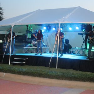 Tent with Stage and Musicians