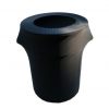 Trash Can Covered with Black Spandex