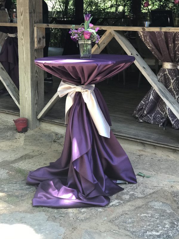 purple cocktail table